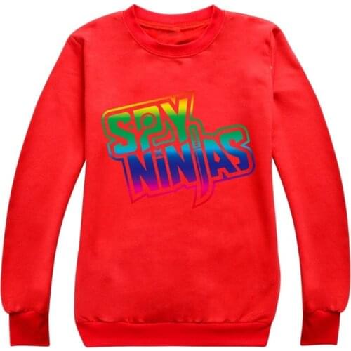 2~16 year Boys Spring/Autumn Cotton T-shirt Fashion Letter Long Sleeve Boys Girls Tees Kids Children Casual SPY Ninjas Clothing