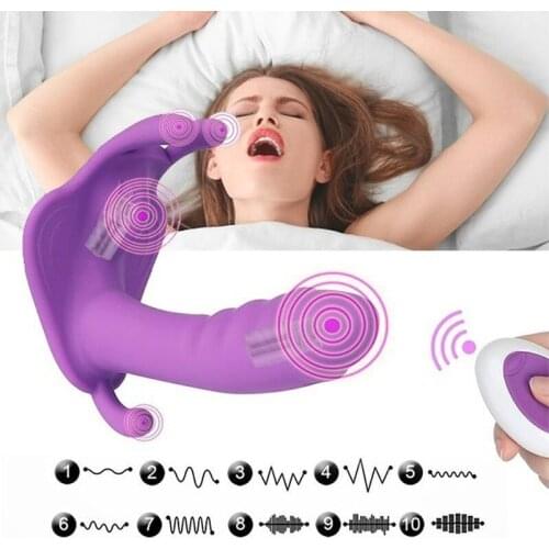 Wear Dildo Butterfly Vibrator Sex Toys Women Orgasm Masturbator G Spot Massager Clit Stimulate Remote Control Panties Vibrators