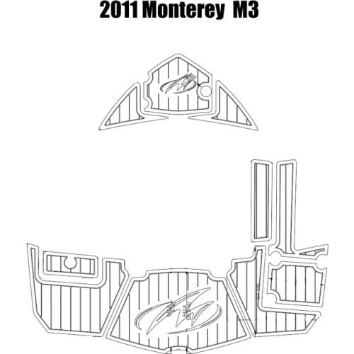 CUSTOMIZED EVA Faux Teak Marine Boat Flooring Swim Platform Boat Teak Decking 1/4" 6mm For 2011 Monterey M3 Boat
