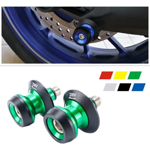 Motorcycle Swingarm Spools for 10mm Kawasaki ZZR1400 ZX14R ZX1400 ER-6F ER-6N Versys 1000 Versys 650 Z1000 03-14 Z750 04-12