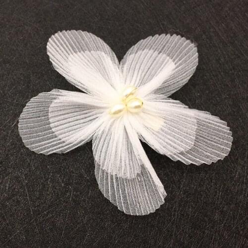 Fashion Simple White Flower Hair Clips Bride Wedding Hair Accessories Floral Hairpins for Women Elegant Girls Hair Barrettes