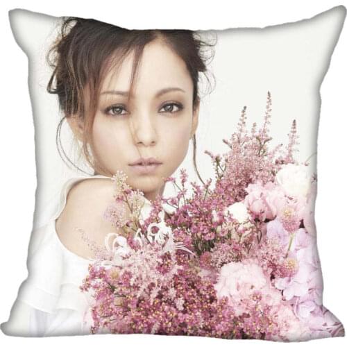 Custom Namie Amuro Square Pillowcase Custom Zippered Pillow Cover Case 40x40,45x45cm(One Side)