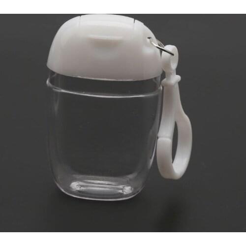 2021 New 5Pcs 30ml Empty Hand Sanitizer Portable Empty Bottles Hook Keychain Carriers