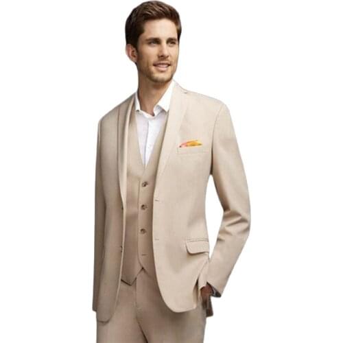 2020 New Groomsmen Notch Lapel Groom Tuxedo Black Slim Fit Men Suit Wedding Best Man Blazer mens suits (Jacket+Pants+Vest)