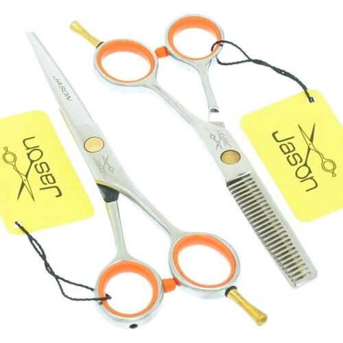 Jason 4/5/5.5 inch Professional Hairdressing Scissors Barber Hair Scissor 440c Japan Hair Cutting Thinning Styling Shears A0051D