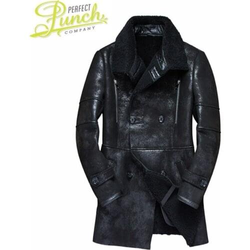 Sheep Fur 2021 Real Shearing Warm Winter Coat Men Plus Size Wool Jacket for Mens Clothing Veste Homme 7121-1 YY757