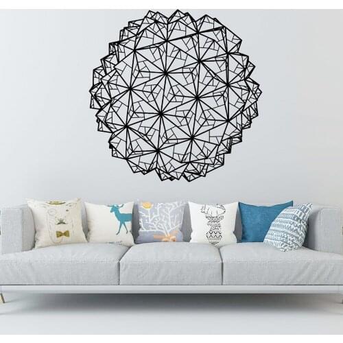 Personalized mandala geometric figure Wall Stickers Animal Lover Home Decoration Accessories Removable Vinyl Mural Wallpaper