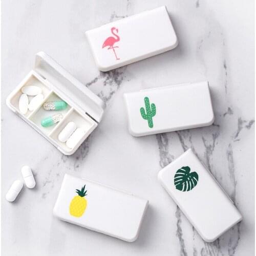 Portable 3 Grids mini pill box with clip medecine organizer Storage Holder Splitter Case Tablet Jewelry Container