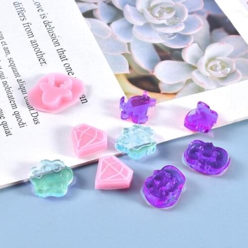 U90E Crystal Epoxy Resin Mold Ear Studs Silicone Mould DIY Craft Jewelry Earring Tool