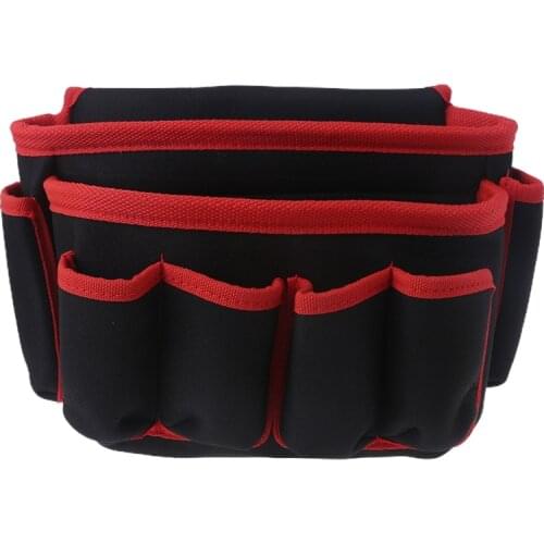 H7JB High Capacity Tool Bag Waist Pockets Carrying Pouch Home Tools Storage Bag Electrician Tool Oganizer Pouch