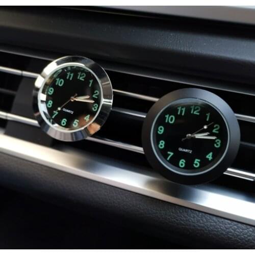 Luminous Auto Gauge Clock Mini Car Air Vent Quartz Clock with Clip Auto Air Outlet Watch Car Styling for Audi 100 200 80 Quattro