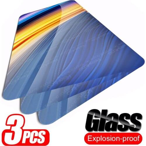 For Xiaomi Poco X3 Pro Glass 3pcs Protective Glass Screen Protector Xiomi Mi PocoX3 X3Pro Pocco Pocophone X 3 3X NFC Phone Film