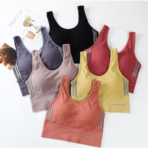 Women Sexy Underwear Top Shockproof Padded Seamless Push Up Sport Bra Sports Gym Yoga Fitness Running Workout Bra