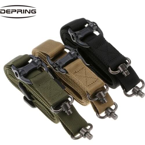 1.2M Heavy Duty Gun Sling Quick Detach Release Swivels System Dual QD Sling System Gun Strip Tactical Rifle Sling for Hunting