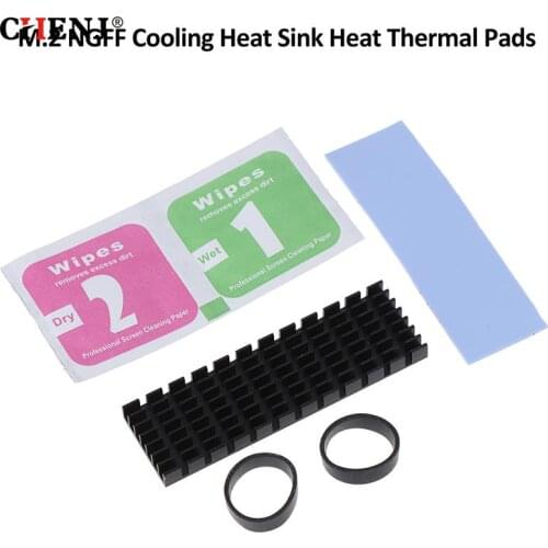 1Set For M.2 NGFF NVMe 2280 PCIE SSD Aluminum Cooling Heat Sink With Thermal Pad