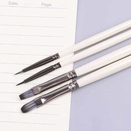 10pcs/set Wooden Handle Nylon Hair Paint Brushes Professional Oil Watercolor Art