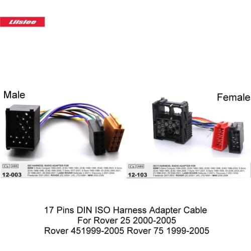 17 Pins DIN ISO Harness Adapter Cable For Rover 25/45/75