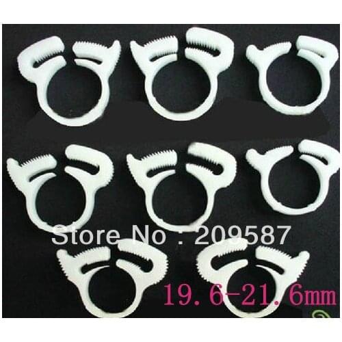 20pcs Nylon Platic White Fuel Hose Cable Wire Tube Clamps Clip For 19.6-21.6mm OD