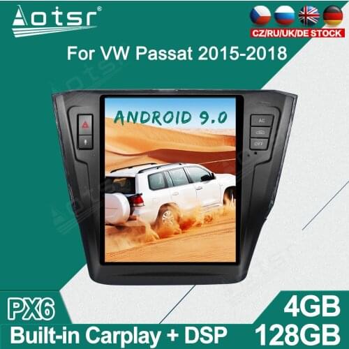 For Volkswagen VW Passat 2015 -2018 Android Car Radio Player GPS Navigation Auto Stereo Multimedia Video Headunit carplay 4G SIM