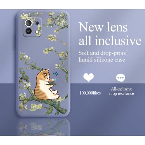 Comic Cat Phone Case For Xiaomi Mi 11 10T 10T Pro 10 S lite Ultra 9T 9 8 Note 10 Pro Poco F3 F2pro X2 Liquid Silicone Cover