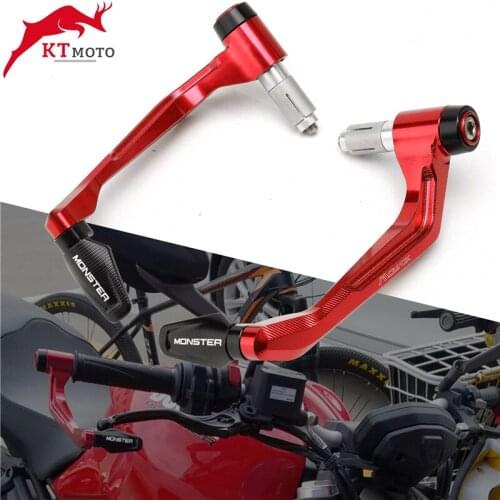 For DUCATI Monster 821 695 696 797 1200 1200S 1100/S CNC Handlebar Handle grips Bar Ends + Brake Clutch Levers Guard Protector