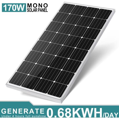 ECO-WORTHY 100W/120W/150W Mono solar panel for camping rv boat