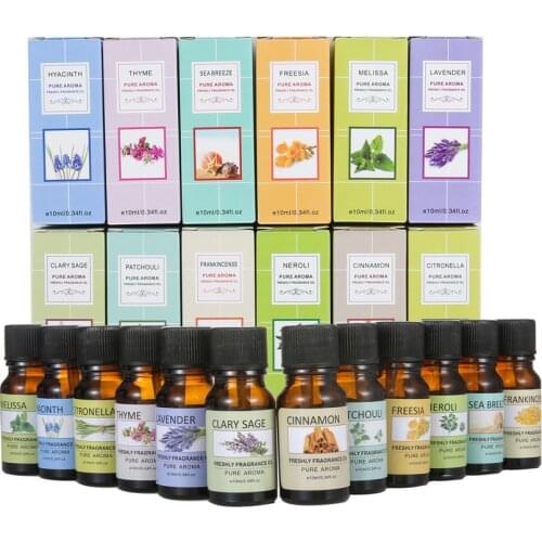 Essential Oil Pure for Aromatherapy Diffuser humidifier Patchouli Cinnamon Hyacinth Sage Lemongrass Sea breeze Lavender Orange