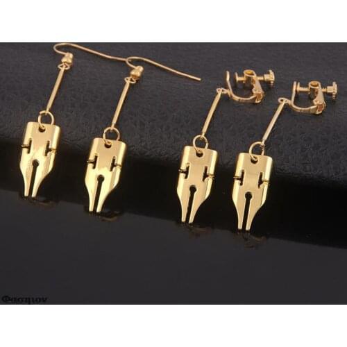 Cosplay Epoxy Accessories Jewelry Earrings Clip No Pierced Ears Anime Jojo Bizarre Adventure Kishibe Pen Nib Earring