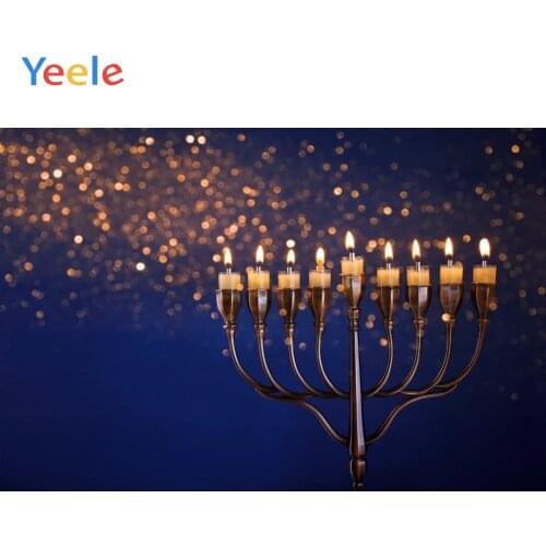 Jewish New Year Rosh Hashanah Hanukkah Candle Lampstand Light Photography Backdrop Photographic Background For Photo Studio Prop