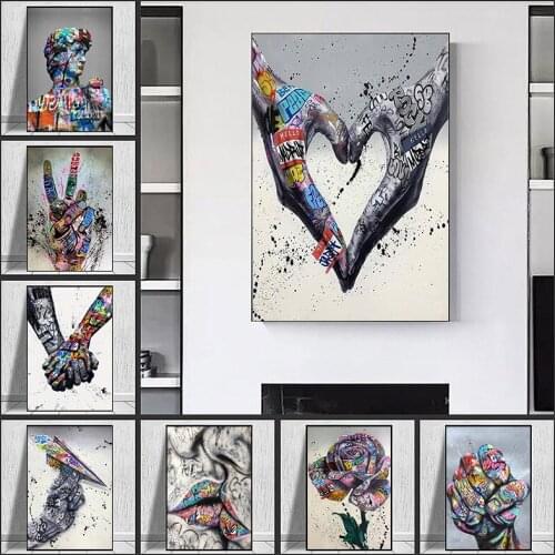 Graffiti Art Inspiration Lips Canvas Art Poster and Print Abstract Street Art Canvas Painting on The Wall for Home Decor Picture