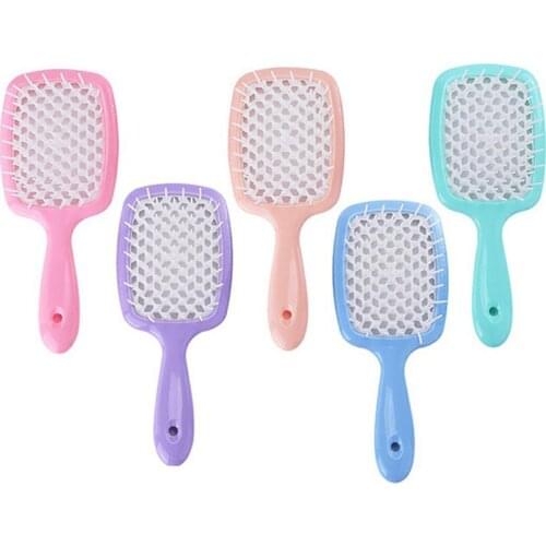 Wide Teeth Air Cushion Combs Scalp Massage Comb Hair Brush Hollowing Out Home Salon DIY Hairdressing Tool