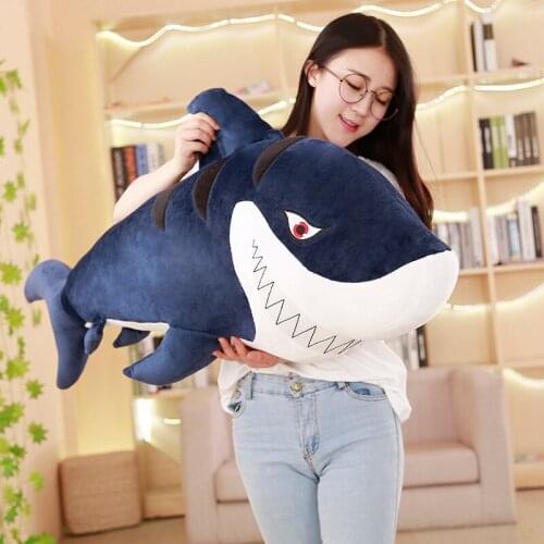Doll Shark Plush Toy Cute Pillow Strip Pillow Child Boy Sleeping Great White Shark Doll Doll