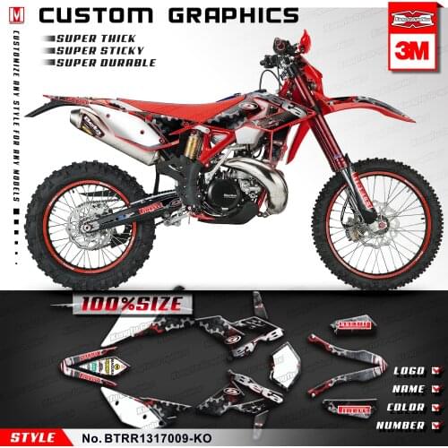 KUNGFU GRAPHICS Dirt Bike Sticker Kit Vinyl Adhesives for Beta 250 300 350 390 430 480 RR 2013 2014 2015 2016 2017 Black