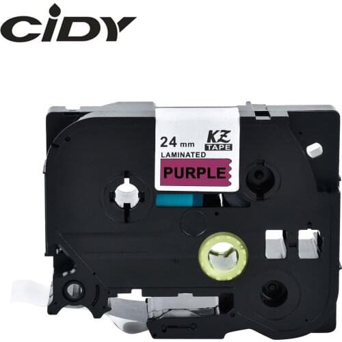 CIDY 24mm Black on Purple Label Tape Compatible p touch laminated tze P51 tz P51 tze-P51 tz-P51 tape for brother printers