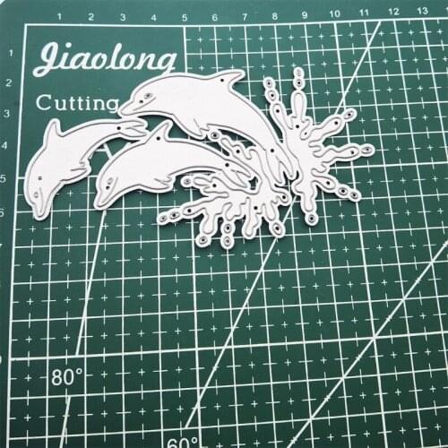 Dolphin Metal Cutting Dies Stencil DIY Scrapbooking Album Paper Card Template Mold Embossing Craft Decoration