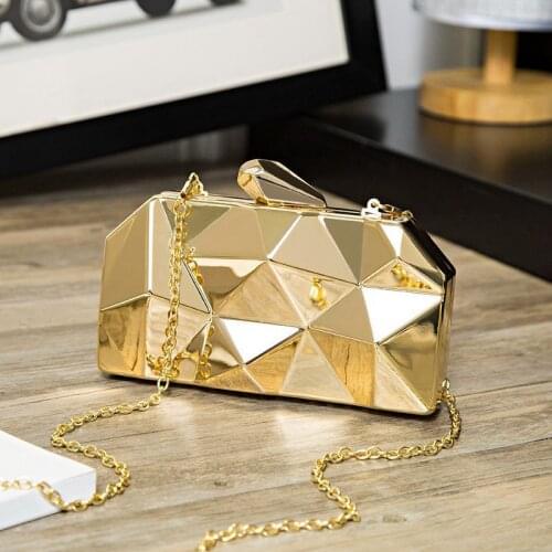 Fashion Women New Design Girls' Shoulder Crossbody Bags Diagonal Quality ABS Lady Handbags Hard shell Chains Biamond Small Bag