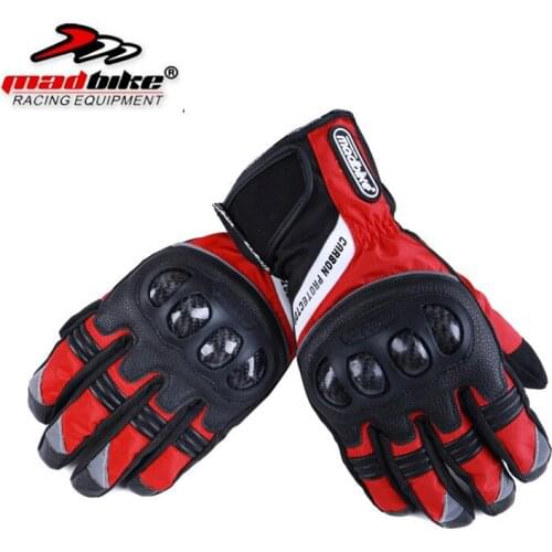 MADBIKE Motorcycle Gloves Winter Waterproof Warm Motocross Racing Motos Motorbike Cycling Glove luvas Outdoor Black Blue Red
