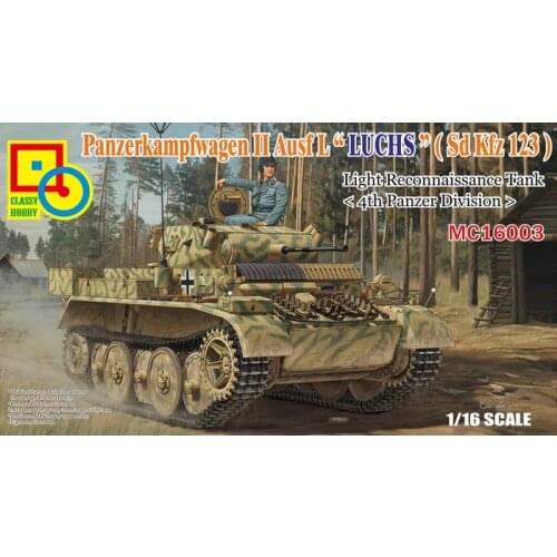 Classy Hobby MC16003 1/16 Panzerkampfwagen II AusfL"LUCHS"(SdKfz123) - Scale Model Kit
