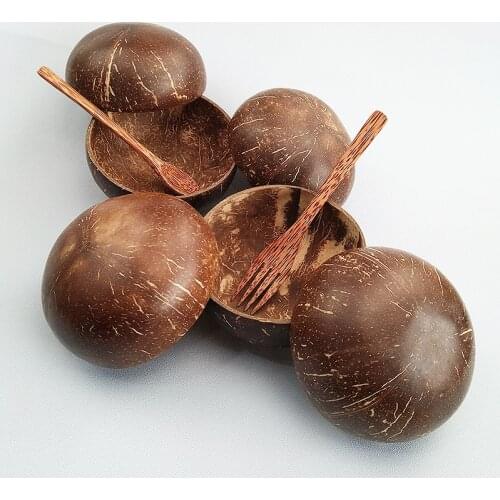 Natural coconut bowl, 100% pure, suitable for eating and drinking porridge oatmeal fruit salad ramen snack imported from Vietnam