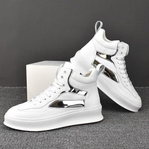 Spring Fall New Arrival Designer Men White Leisure Shoes Fashion Forward Younger Man Casual Comfort Flat Platform Zapatos ERRFC