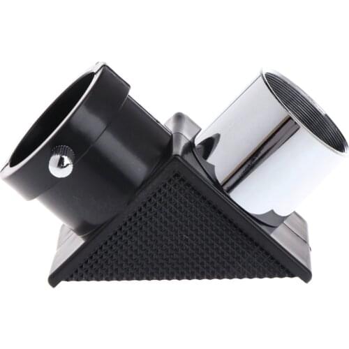 OOTDTY Telescope Mirror Erecting 1.25" 90 Degrees Zenith Diagonal Adapter Positive Prism Optic Astronomical Eyepiece Accessories