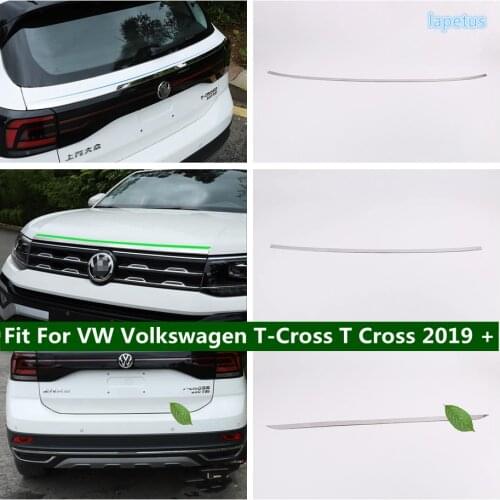 Front Hood / Rear Trunk Cover Trim Decoration Garnish Strip For VW Volkswagen T-Cross T Cross 2019 - 2021 External Spare Parts