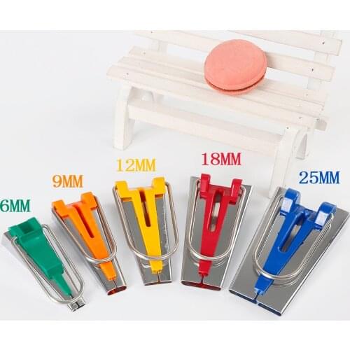 1 Piece 6mm 9mm 12mm 18mm 25mm Bias Tape Makers DIY Hand Sewing Accessories Binding Foot Snap On Foot Sewing Tool