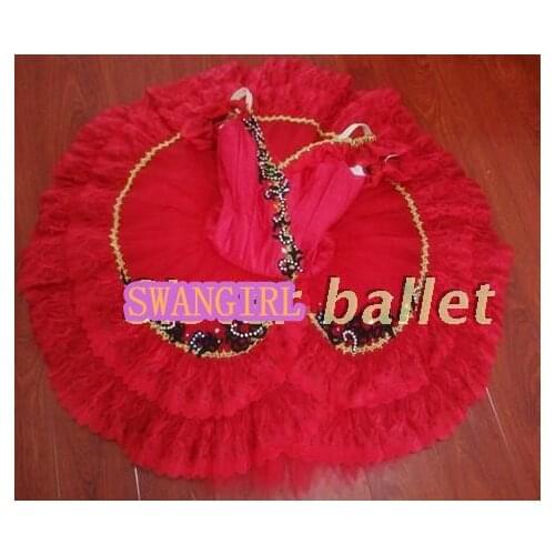 Don Quijote professional ballet tutu red fairy ballet tutu adult calssic ballet costumes pancake tutu nutcracker tutuSB0020