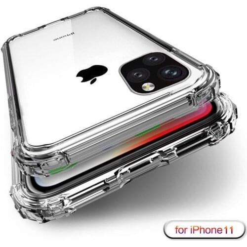 Shockproof Clear Soft Case for iPhone 13 12 11Pro Max X XS Max XR 7 8 Plus Soft Silicone Phone Case Transparent Protection Cover