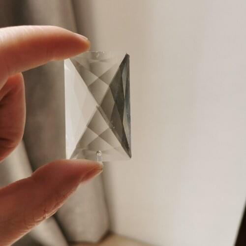 10pcs/lot clear multi-facet crystal long bar prism chandelier crystal with 1 or 2 holes Home Curtain Accessories