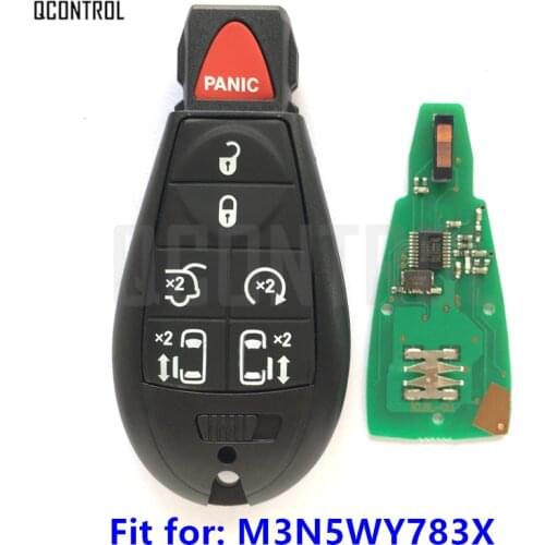 QCONTROL 7BT Car Key for Chrysler Smart Door Lock 300 Town & Country Frequency 433MHz M3N5WY783X / IYZ-C01C Auto Control Alarm