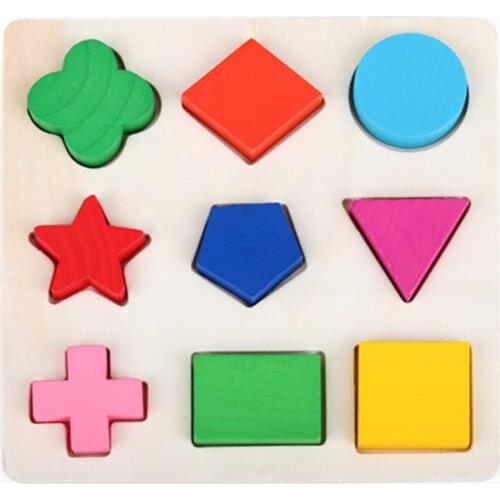 Baby Recognition Color Shape Logic Intelligence Toys Wooden Geometric Blocks Matching Building Blocks Early Education Gift