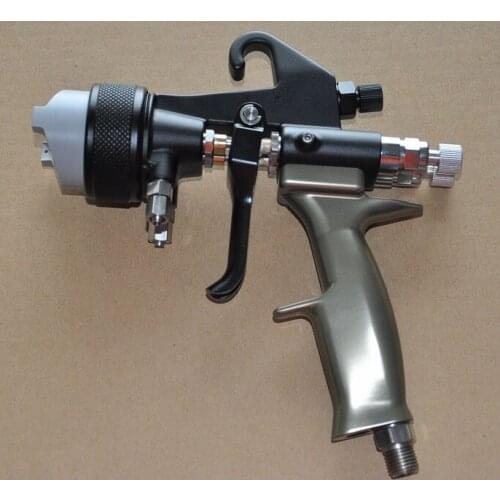 Double head dual nozzle spray gun for nano chrome spray A B paint silver nano chrome machine kit JD2-S+P 3
