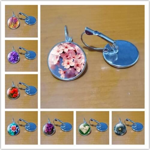 Daisy Rose Sakura Earrings Simple Style Flower Earrings Glass Beaded Jewelry Earrings Female Lovers Gift Stud Earrings